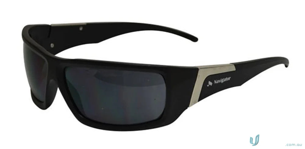 Black sunglasses with silver accents perfect for workwear and safety uniforms