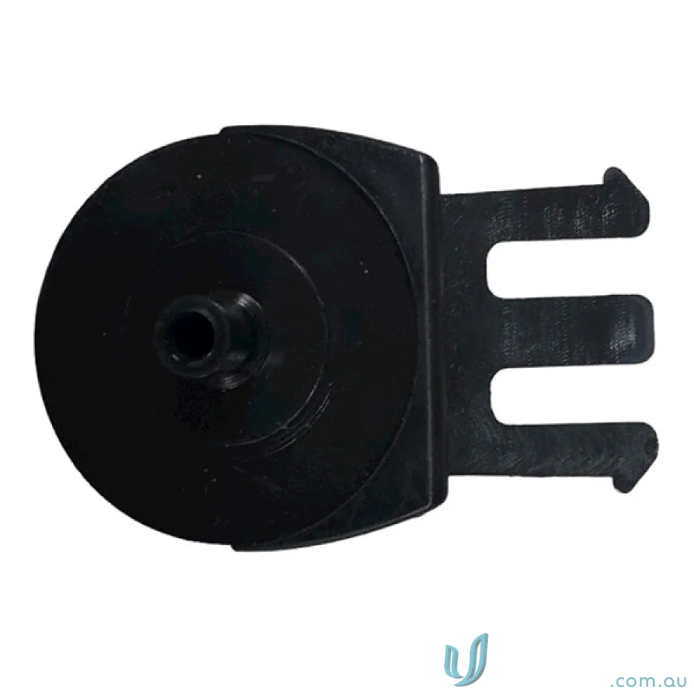 Black plastic blind cord winder fits visor holder clip on hard hats accessory slot