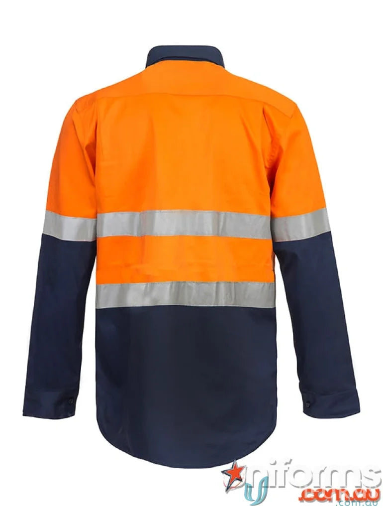 WorkCraft WS6033 2 Tone Half Plket- Shirt W Tape