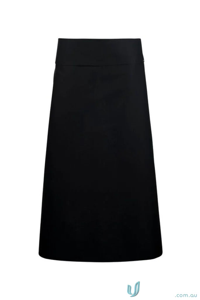 WorkCraft CA008 3QTR Length Apron with Pocket and Fold over in Black front product image