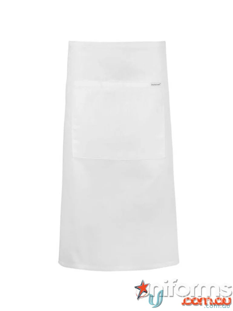 WorkCraft CA011 3QTR Length Apron with Pocket in Black front product image