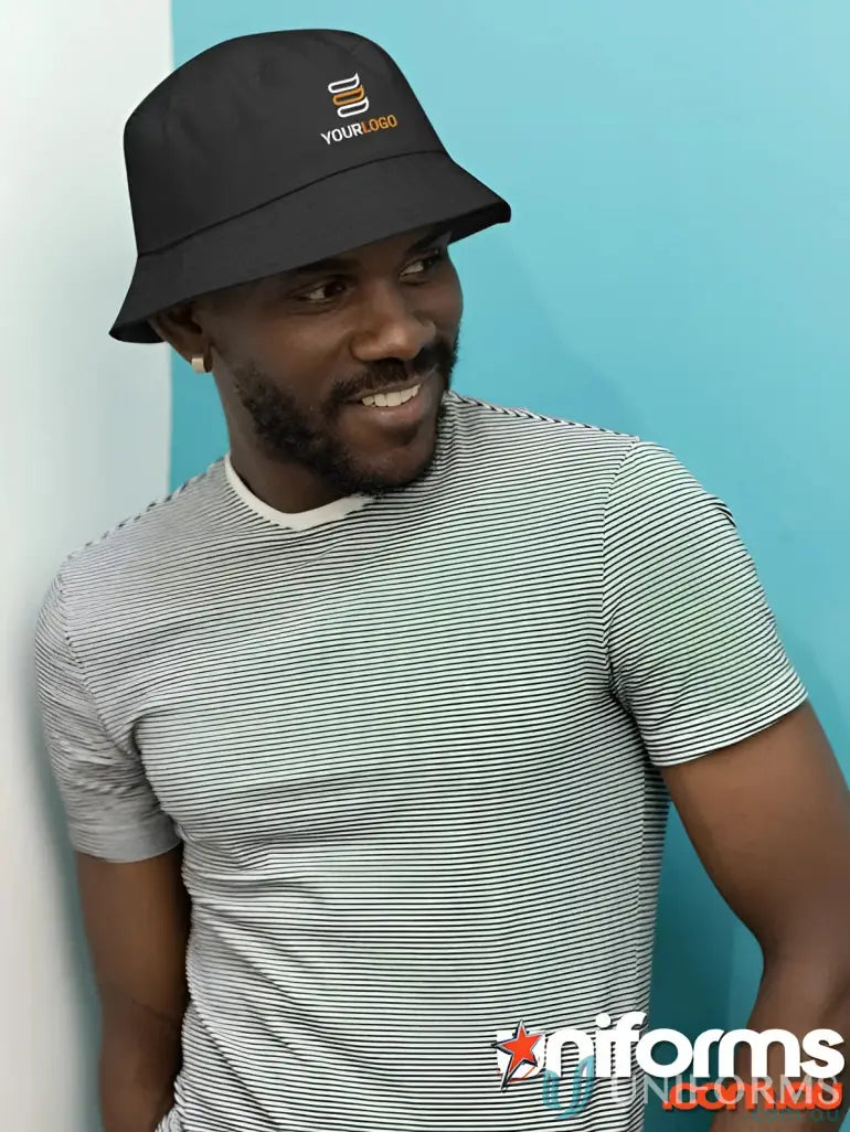 CH29-MOQ100 CH29-MOQ50-Black 50 Branded Bucket Hats front product image