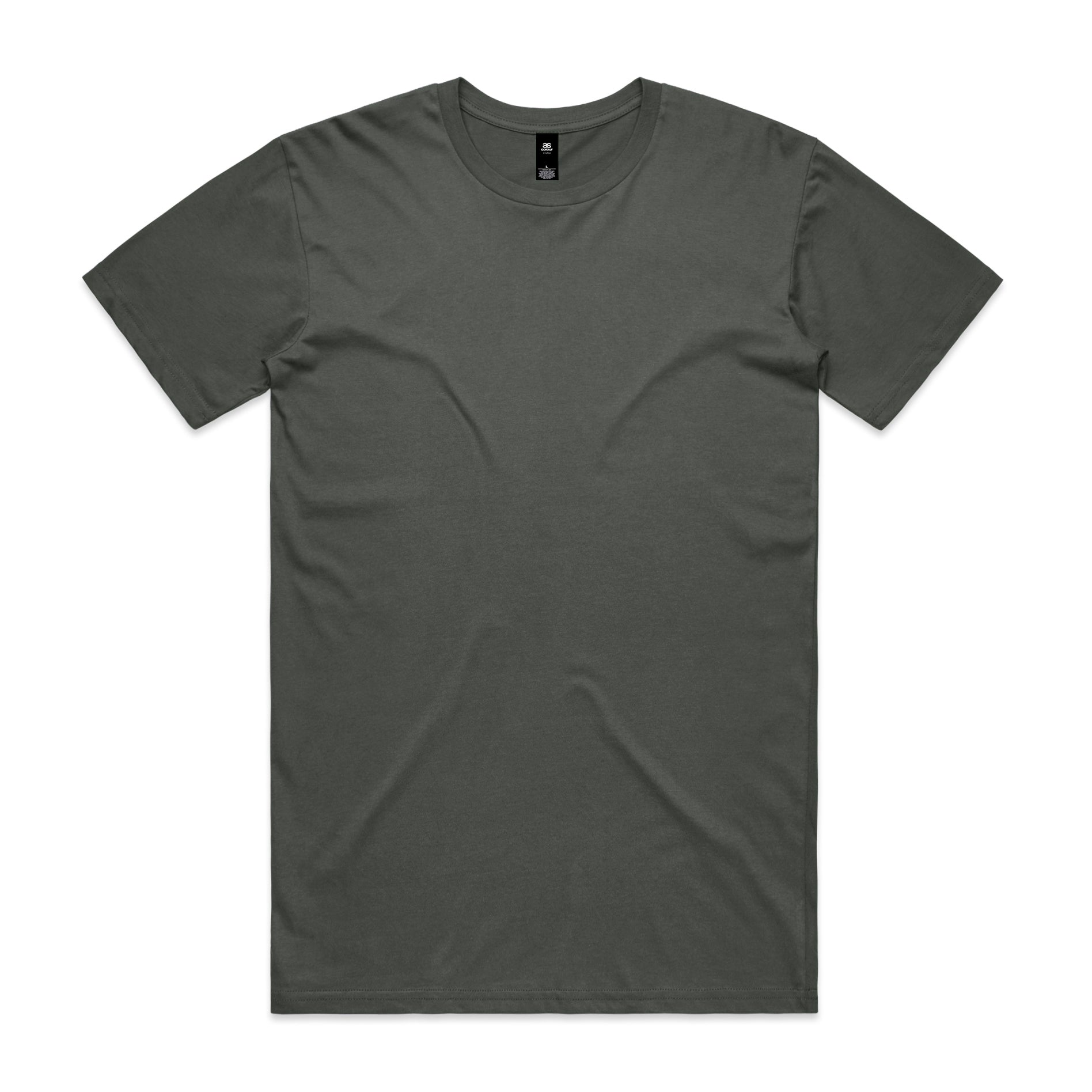 Dark gray crew-neck planett staple tee with short sleeves simple design perfect for workwear and uniforms