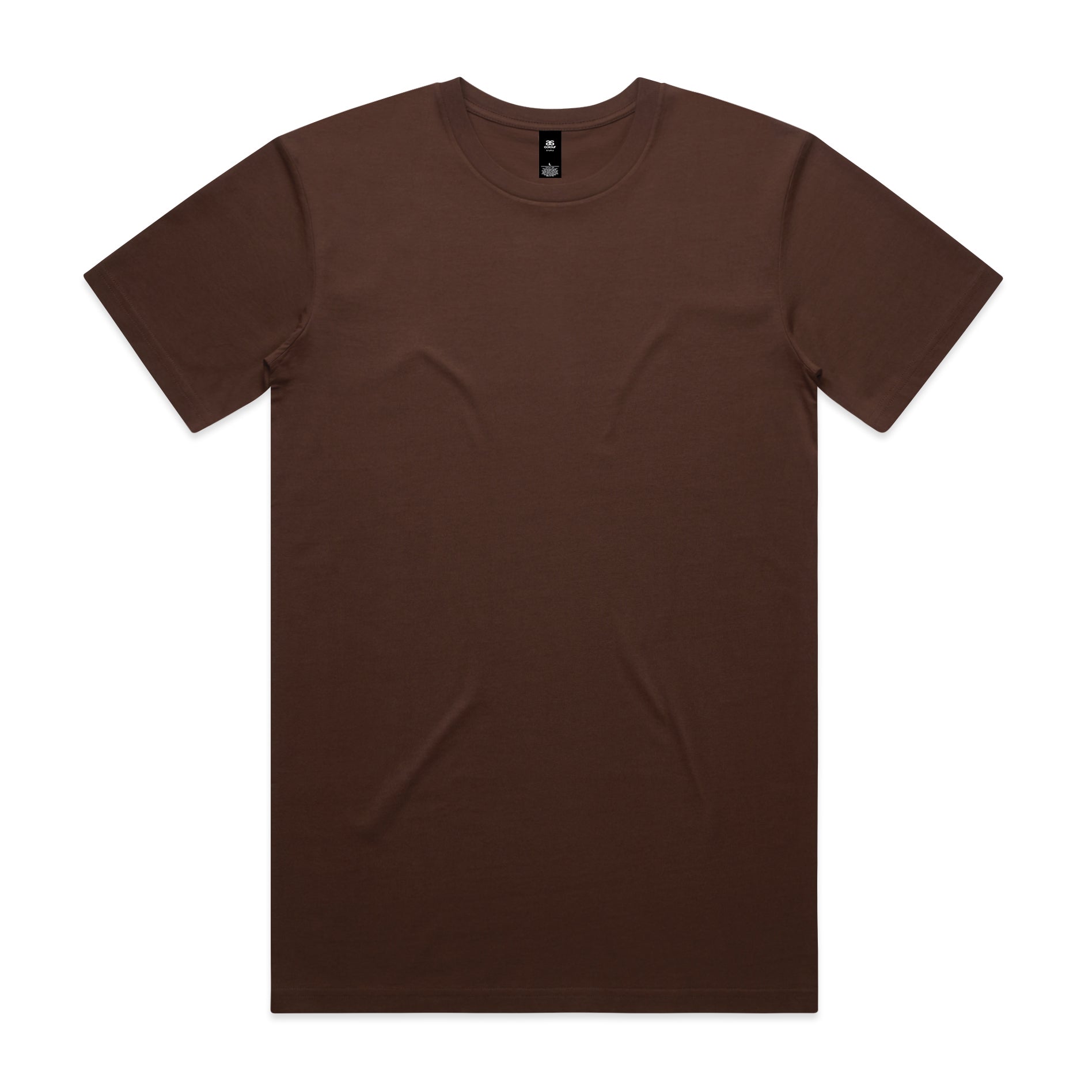 Planett staple tee plain brown short-sleeved crew neck t-shirt with subtle texture perfect for workwear uniforms