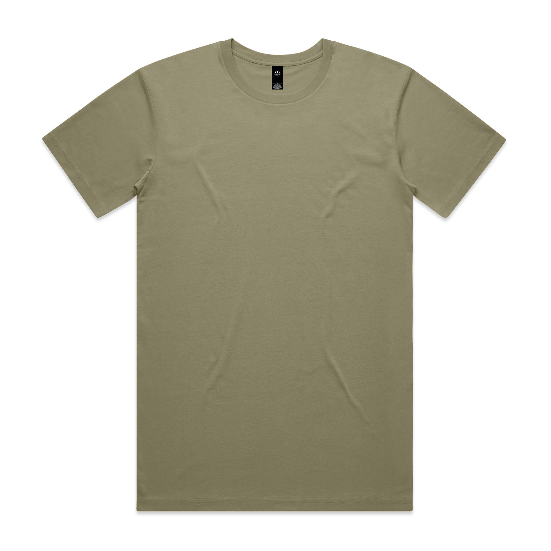 Olive green short-sleeved cotton crew neck Planett Staple Tee perfect for comfortable workwear and uniforms