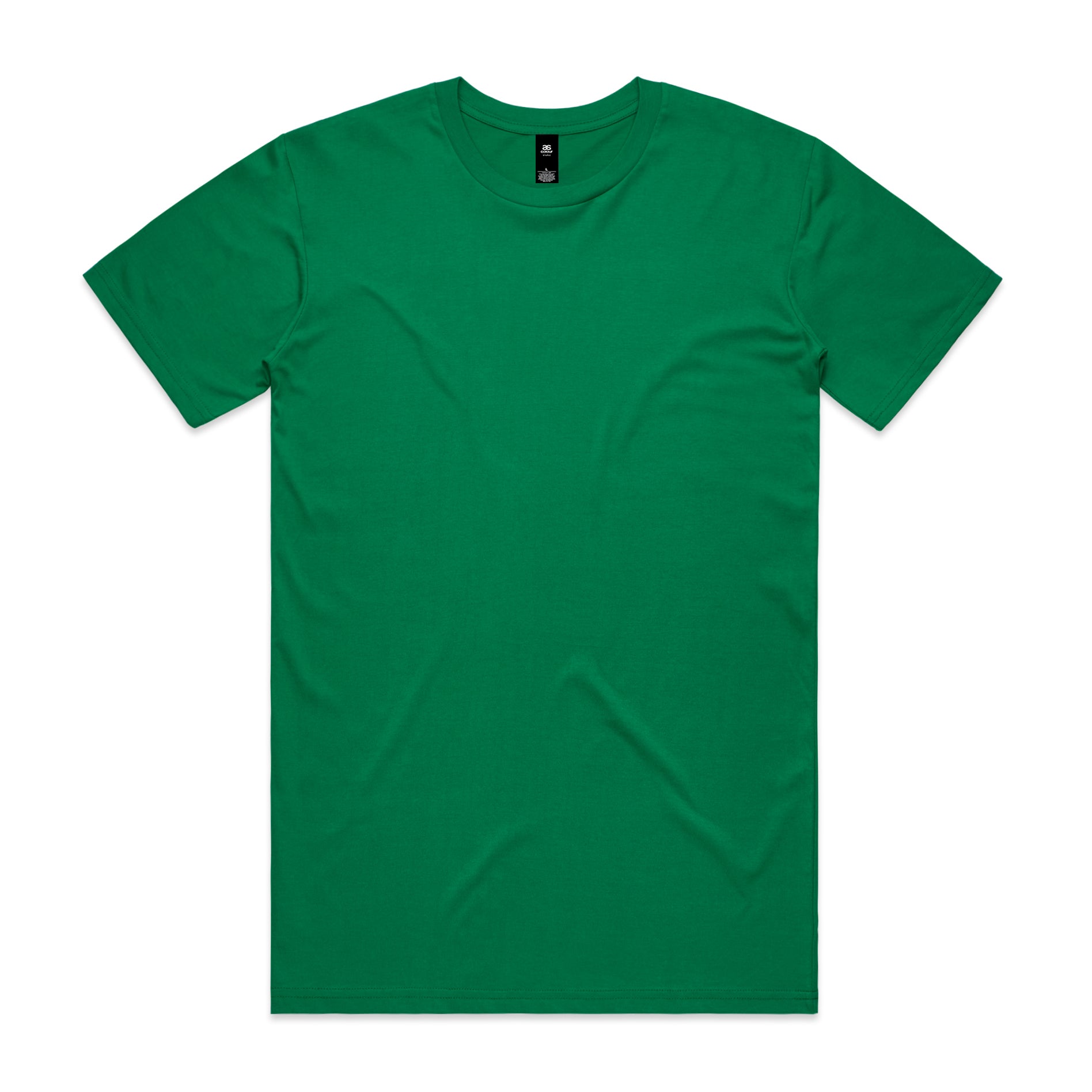 Planett staple tee solid green short-sleeved crew neck t-shirt with subtle texture ideal for workwear uniforms