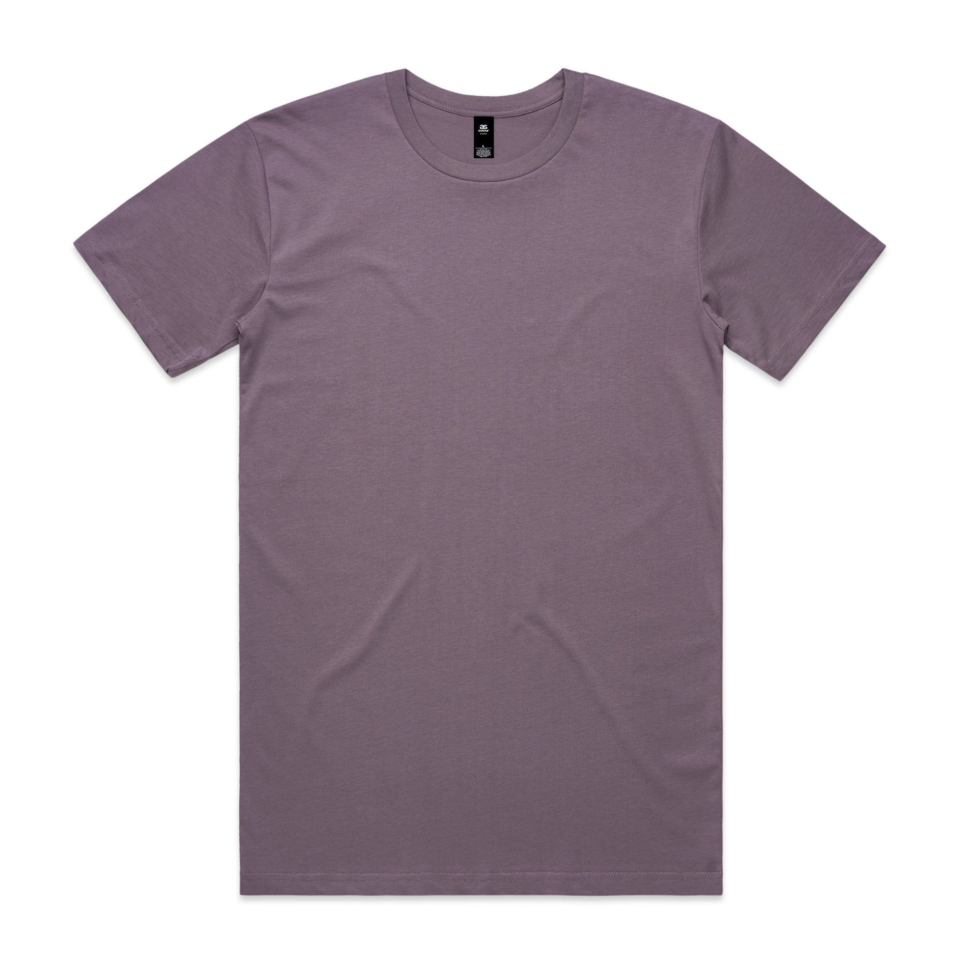 Plain mauve short-sleeved crew neck planett staple tee with subtle texture perfect for workwear and uniforms