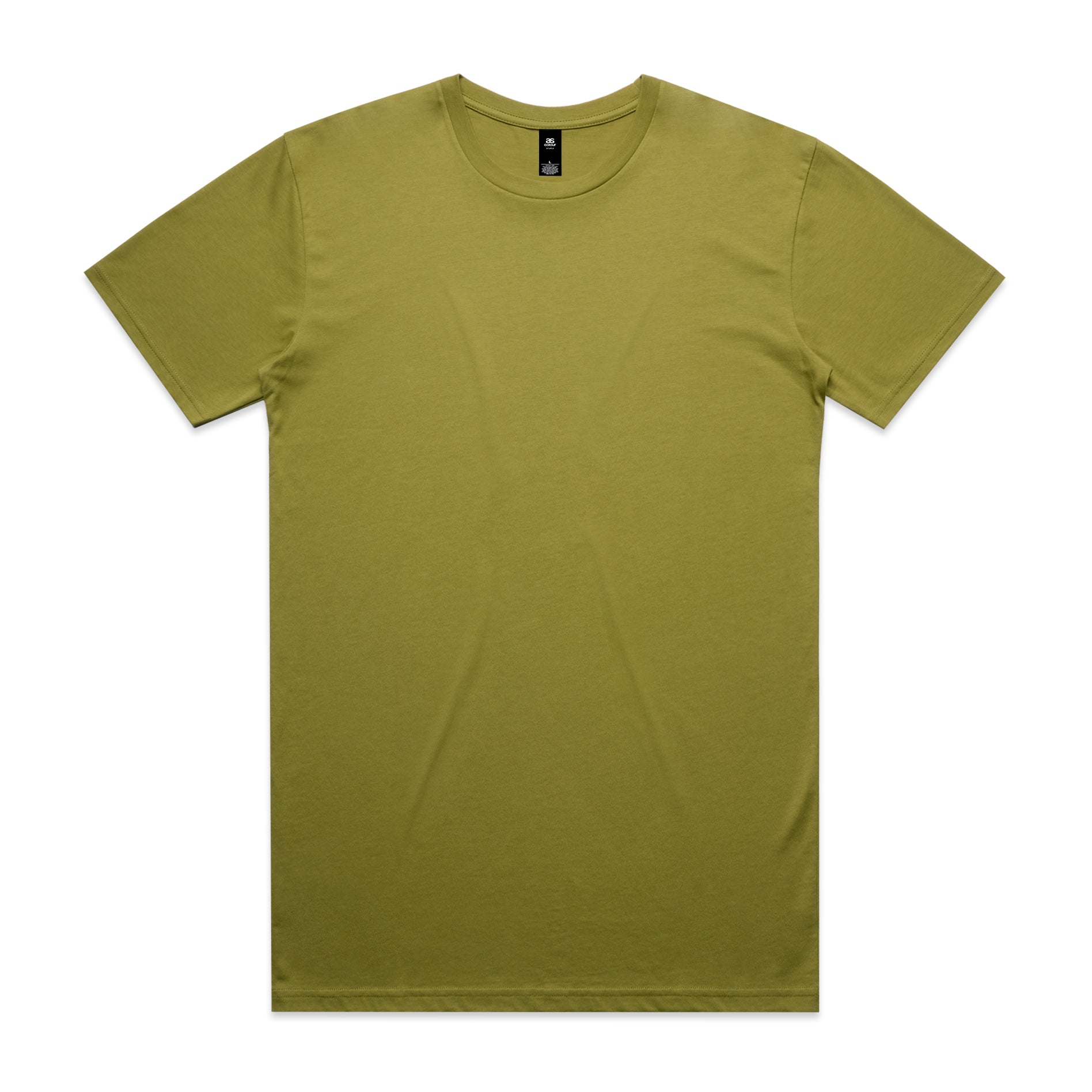 Olive green short-sleeved crew neck planett staple tee perfect for comfortable work uniforms and casual workwear