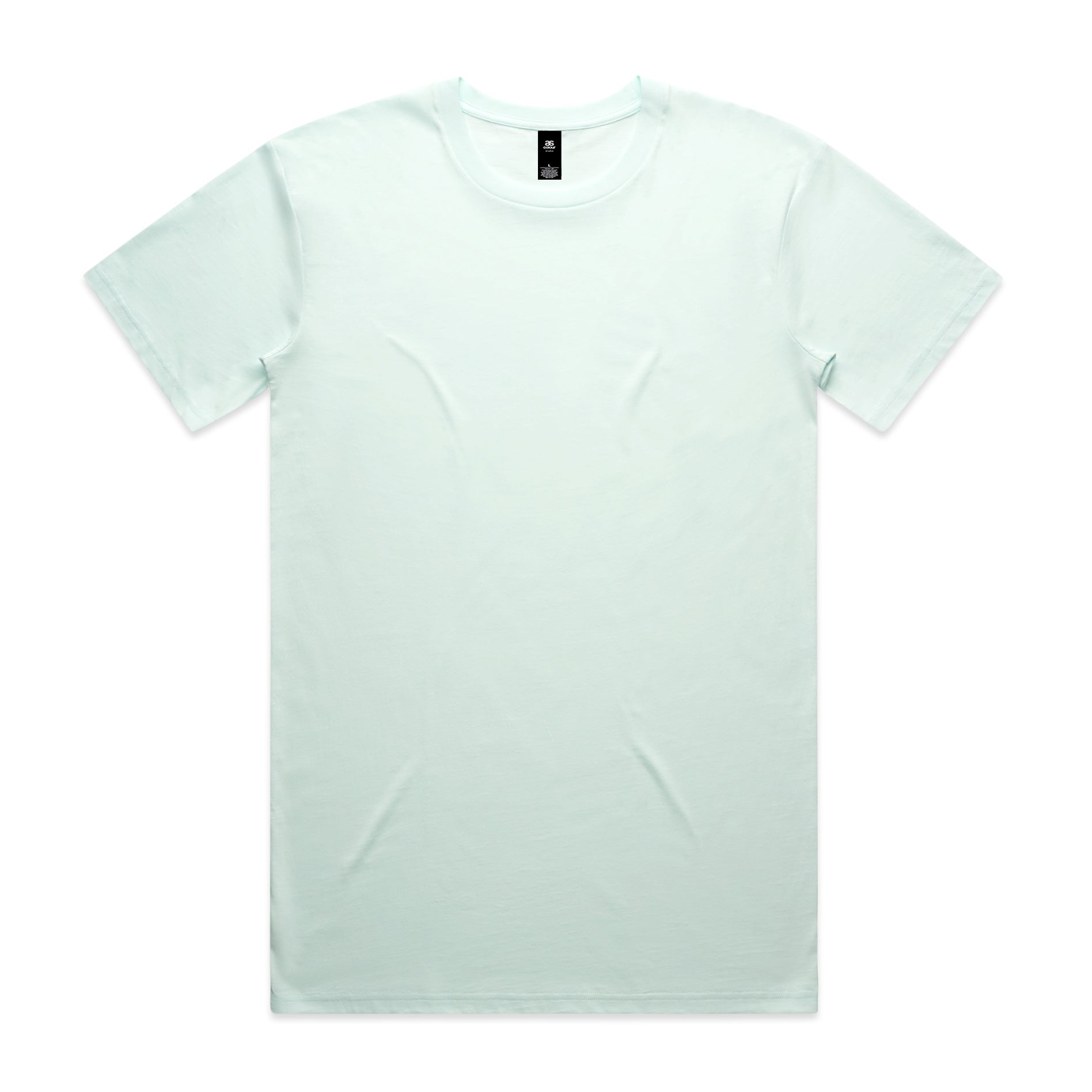 Minimalist light mint green cotton planett staple tee with crew neck perfect for workwear and uniforms