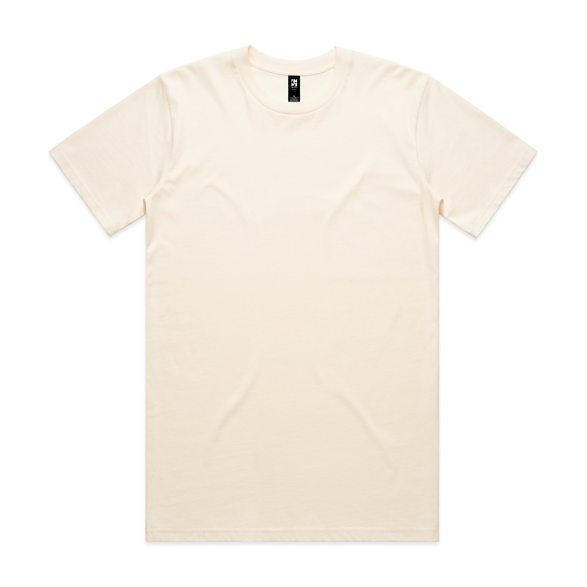 Cream-colored minimalist classic heavyweight t-shirt with subtle texture perfect for workwear and uniforms