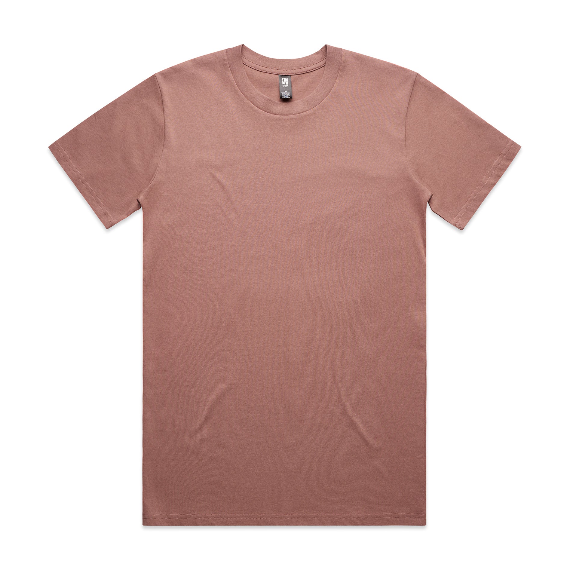 Minimalist dusty rose cotton classic heavyweight t-shirt with crew neck and short sleeves perfect for workwear uniforms