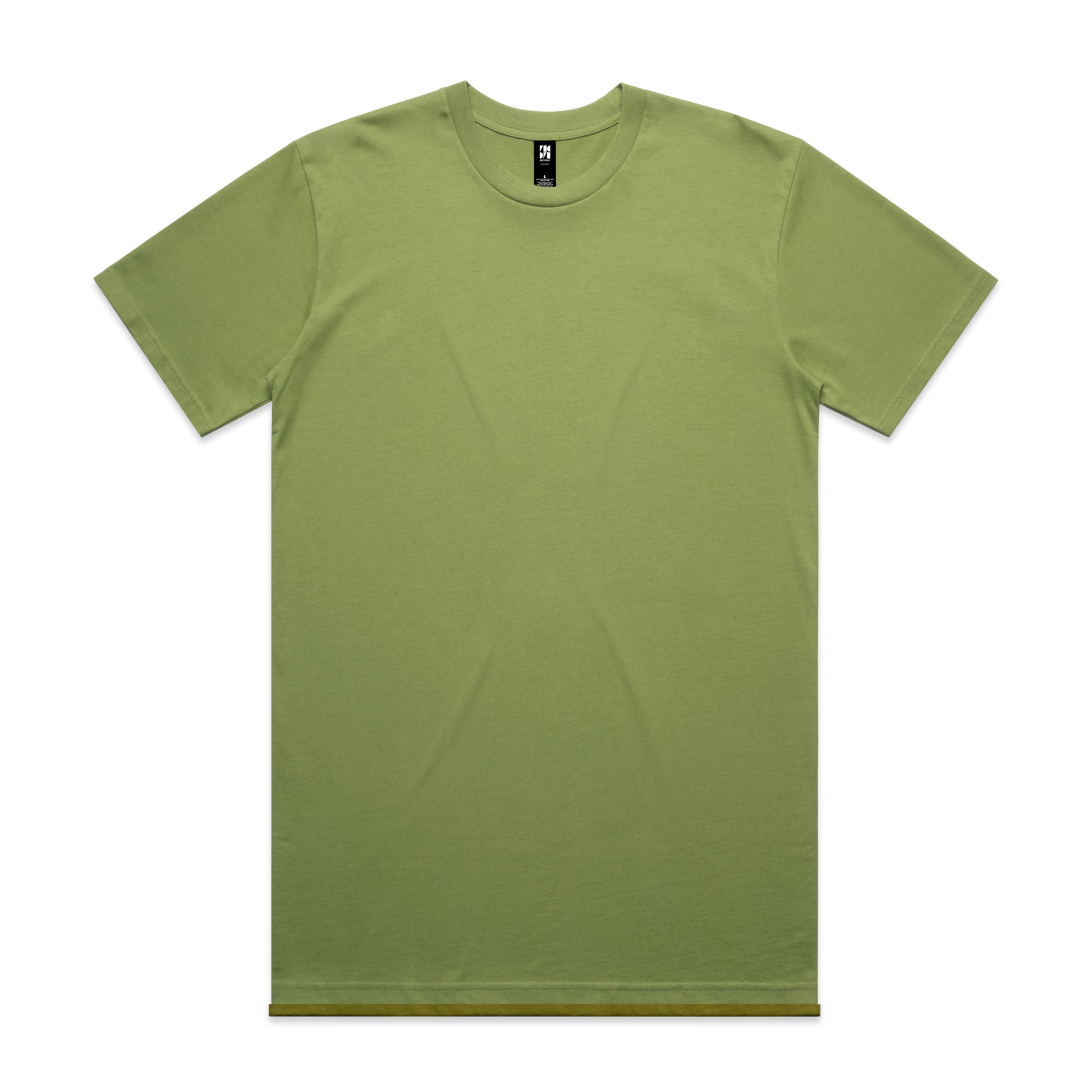 Classic heavyweight olive green t-shirt with crew neck and subtle stitching perfect for workwear and uniforms