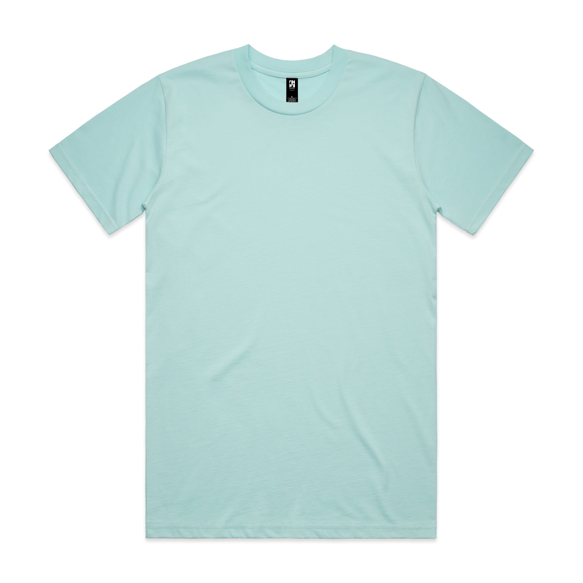 Classic heavyweight mint green cotton t-shirt with crew neck and short sleeves perfect for work uniforms and workwear