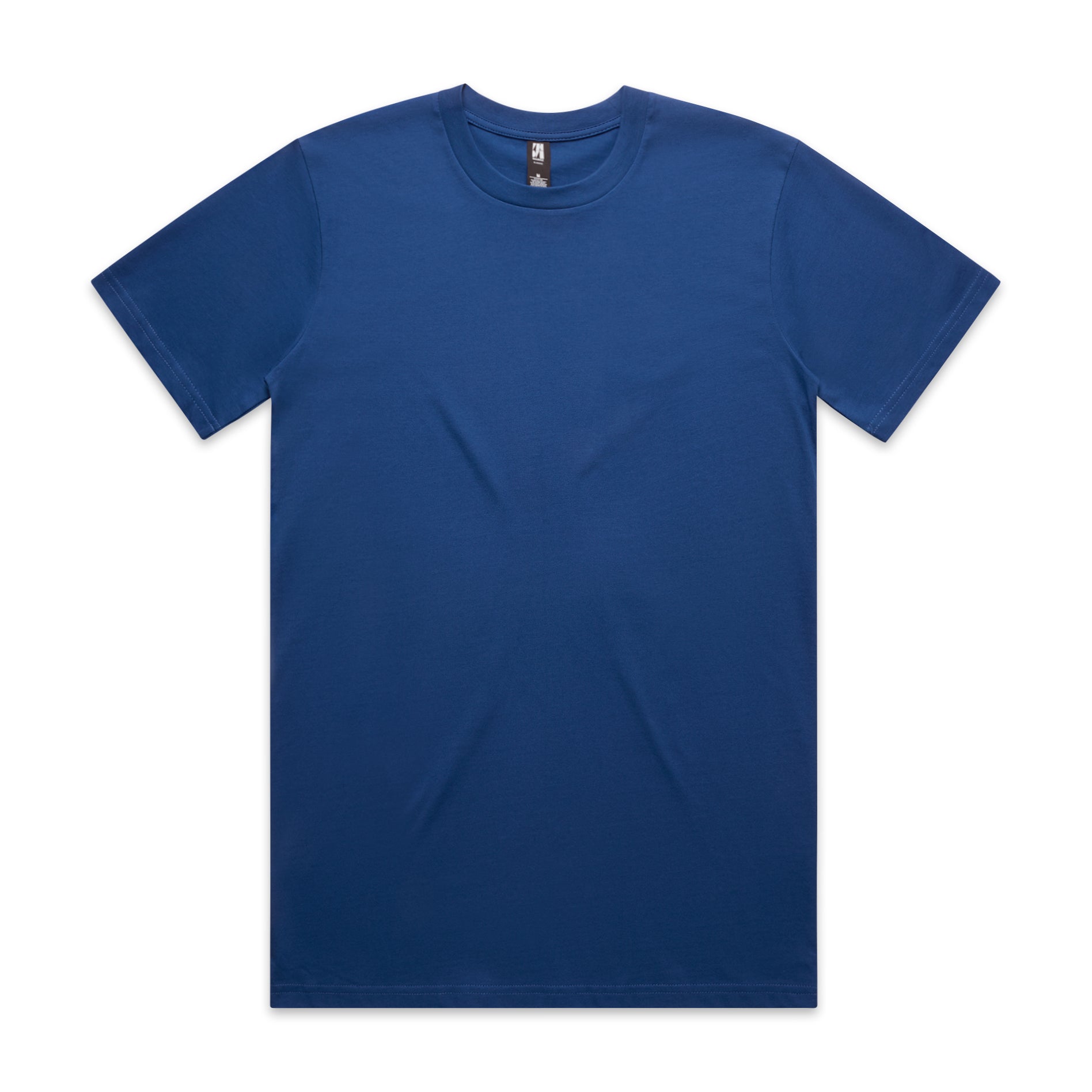 Classic heavyweight solid navy blue short-sleeved crew neck t-shirt perfect for workwear and uniforms