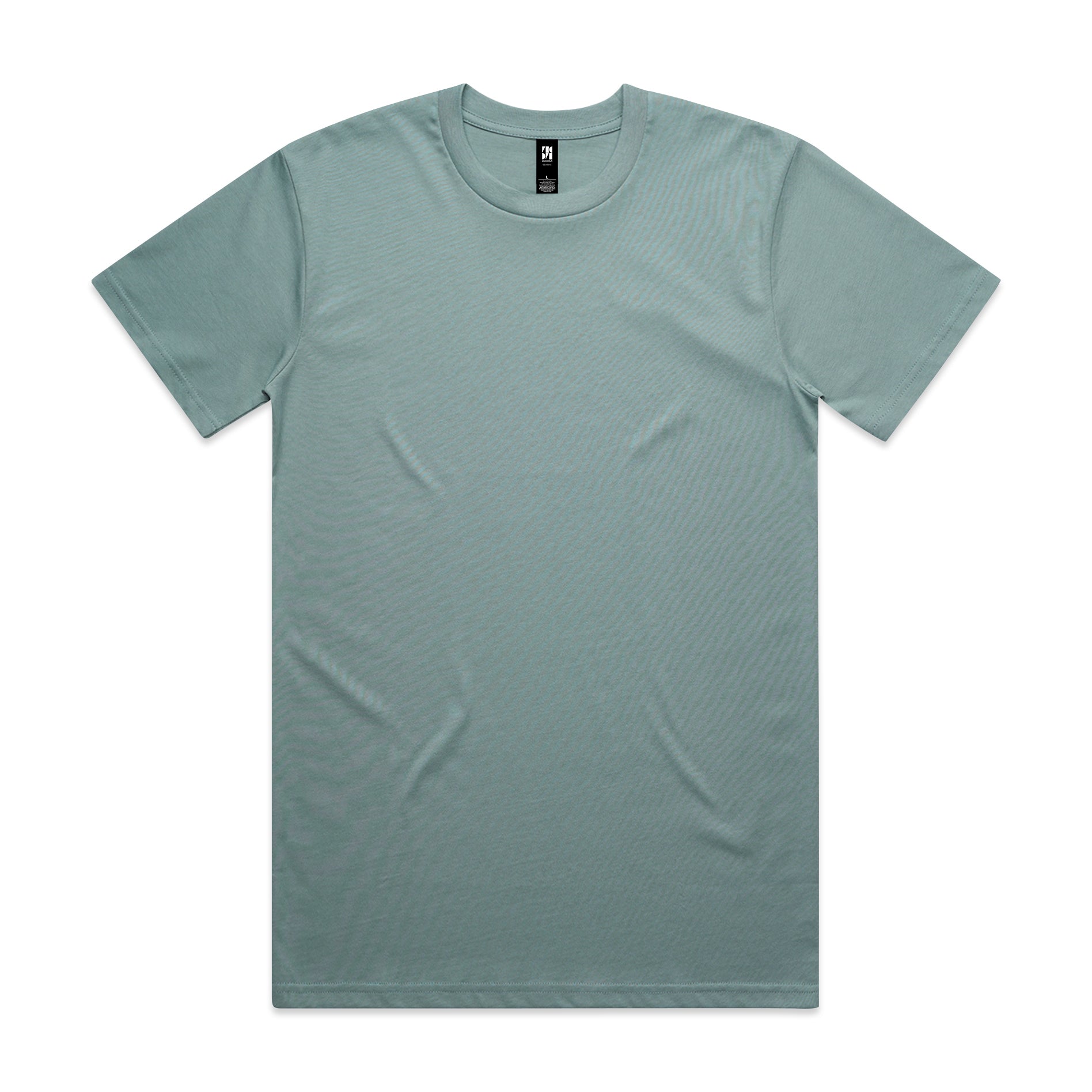 Minimalist soft sage green cotton classic heavyweight t-shirt perfect for workwear and uniforms with crew neck and short sleeves