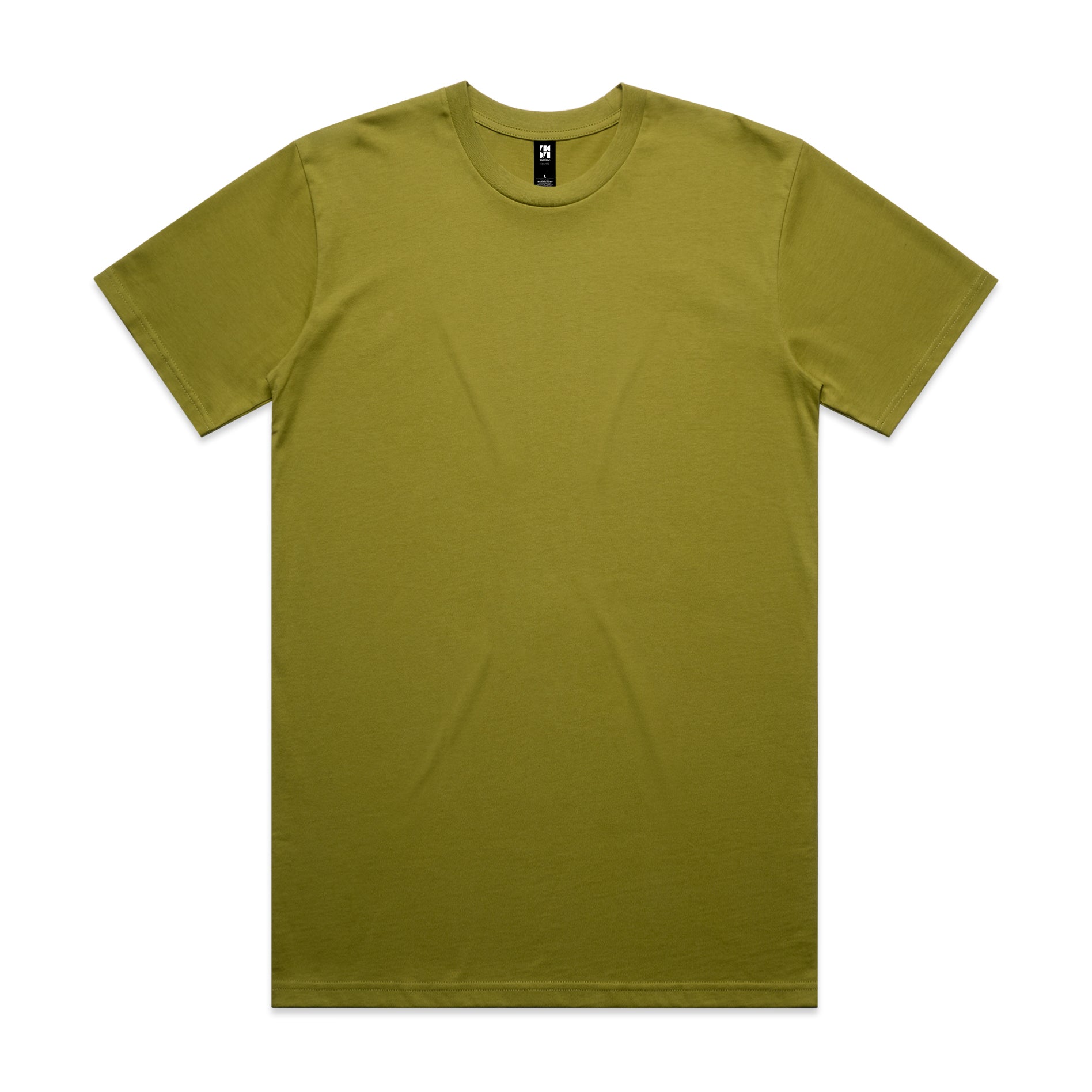 Olive green classic heavyweight short-sleeved crew neck t-shirt perfect for workwear and work uniforms