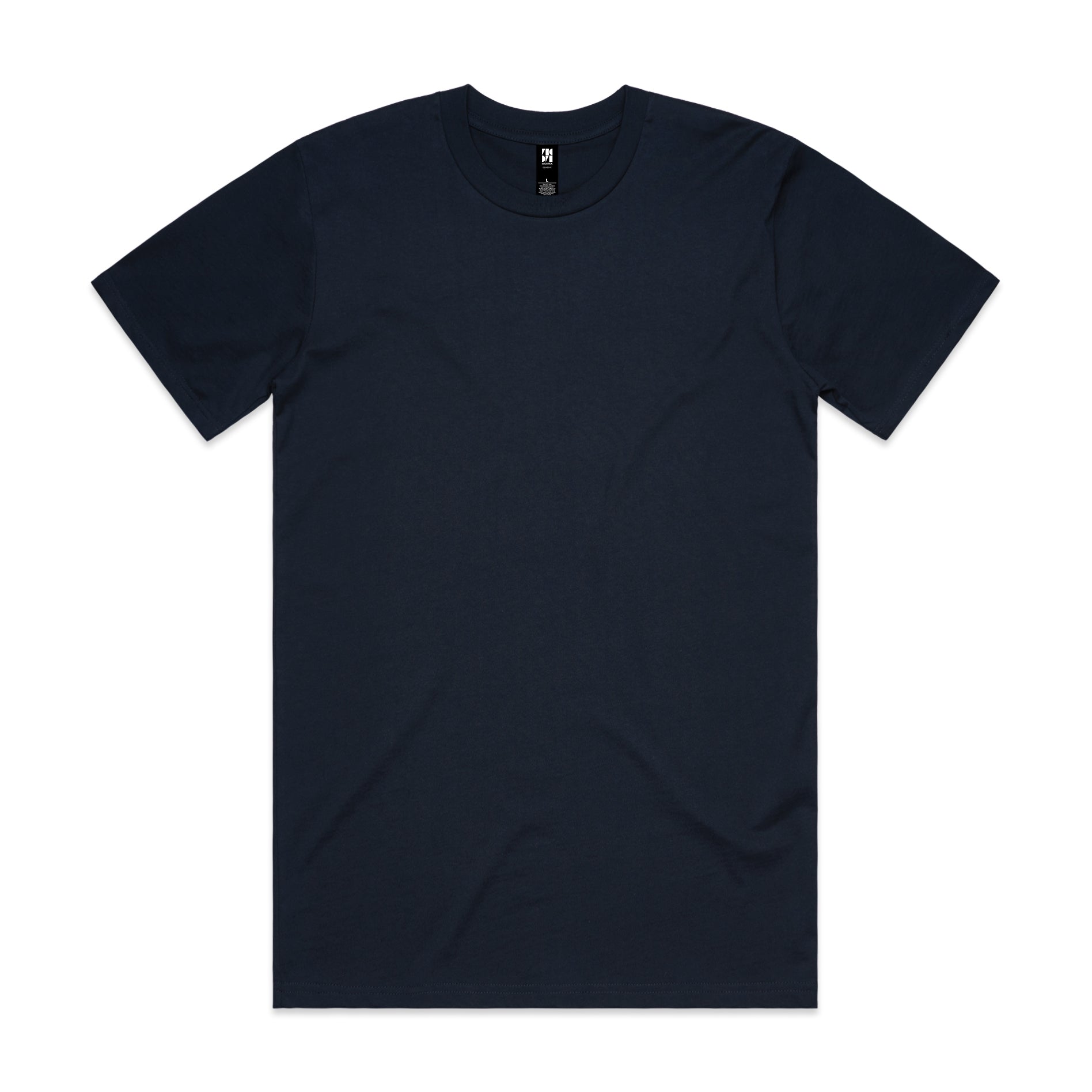 Classic heavyweight t-shirt plain navy blue cotton crew neck perfect for workwear and uniforms