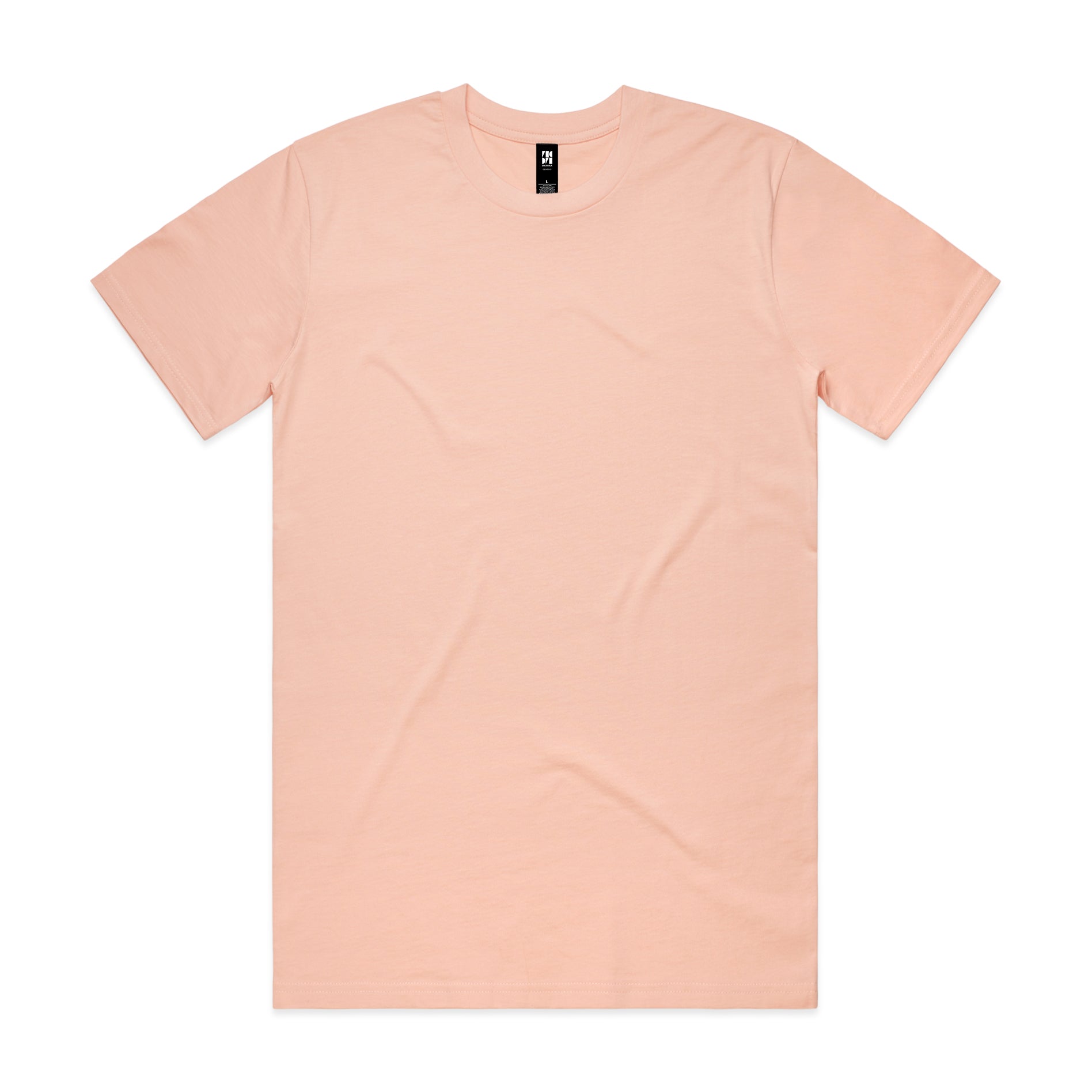 A soft peach classic heavyweight t-shirt with crew neck and subtle texture perfect for workwear and uniforms