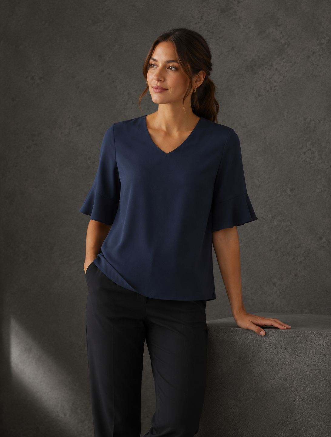 Aria Fluted Blouse