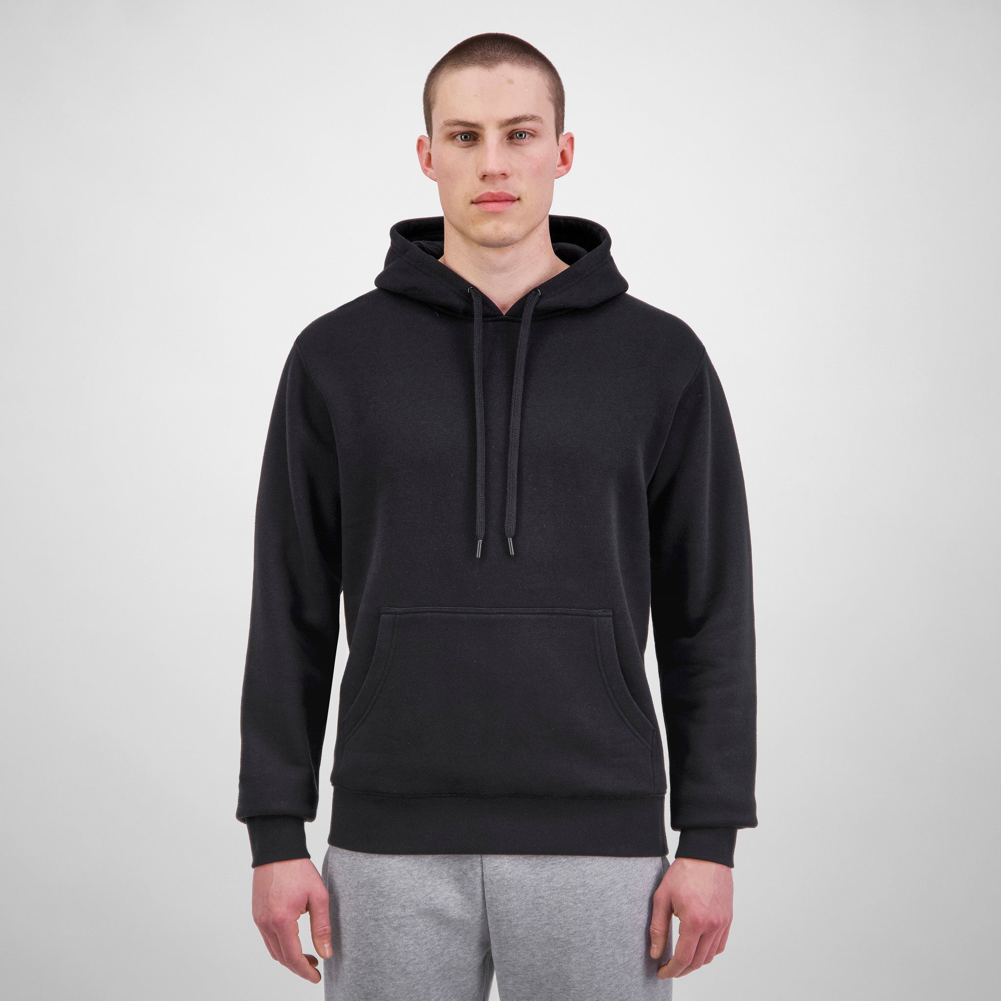 Black Mens Everyday Hoodie front view