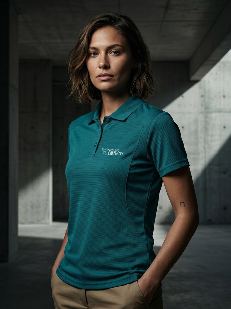 Your Library (EMB) Ladies Bamboo Polo