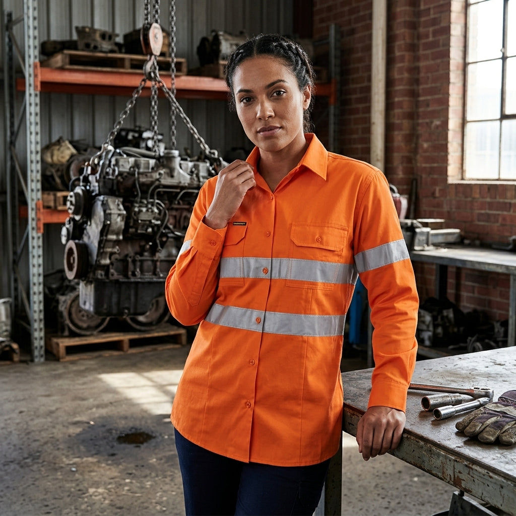 WorkCraft Ladies Light Weight HiVis CSR Shirt