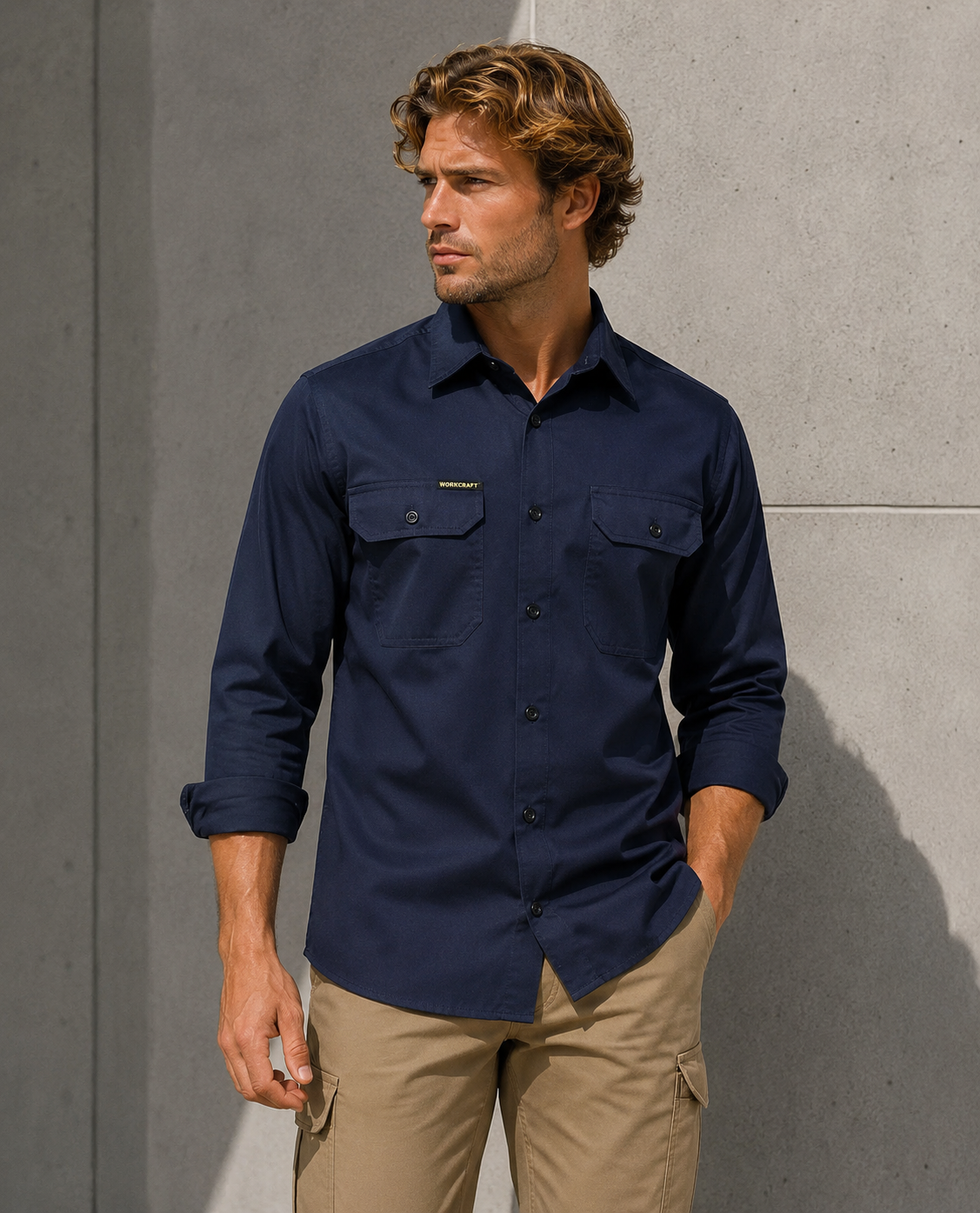 Lightweight Vented Cotton Drill LS Shirt