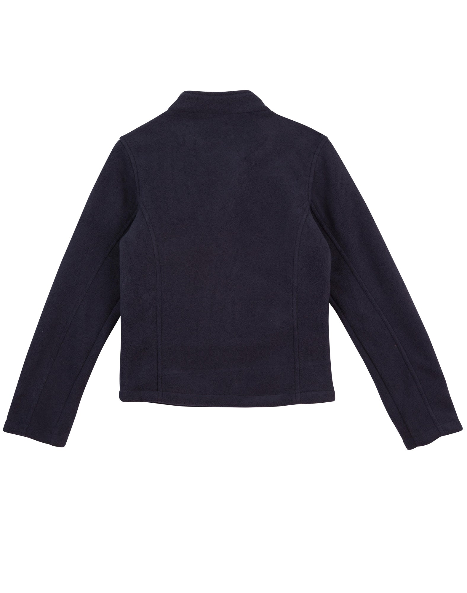 Navy blue micro polar jacket arjo emb with stand-up collar and seam detailing ideal for work uniforms and workwear