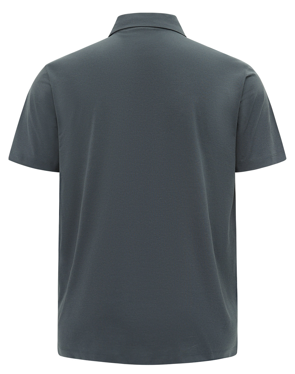 Gray polo shirt on a white background