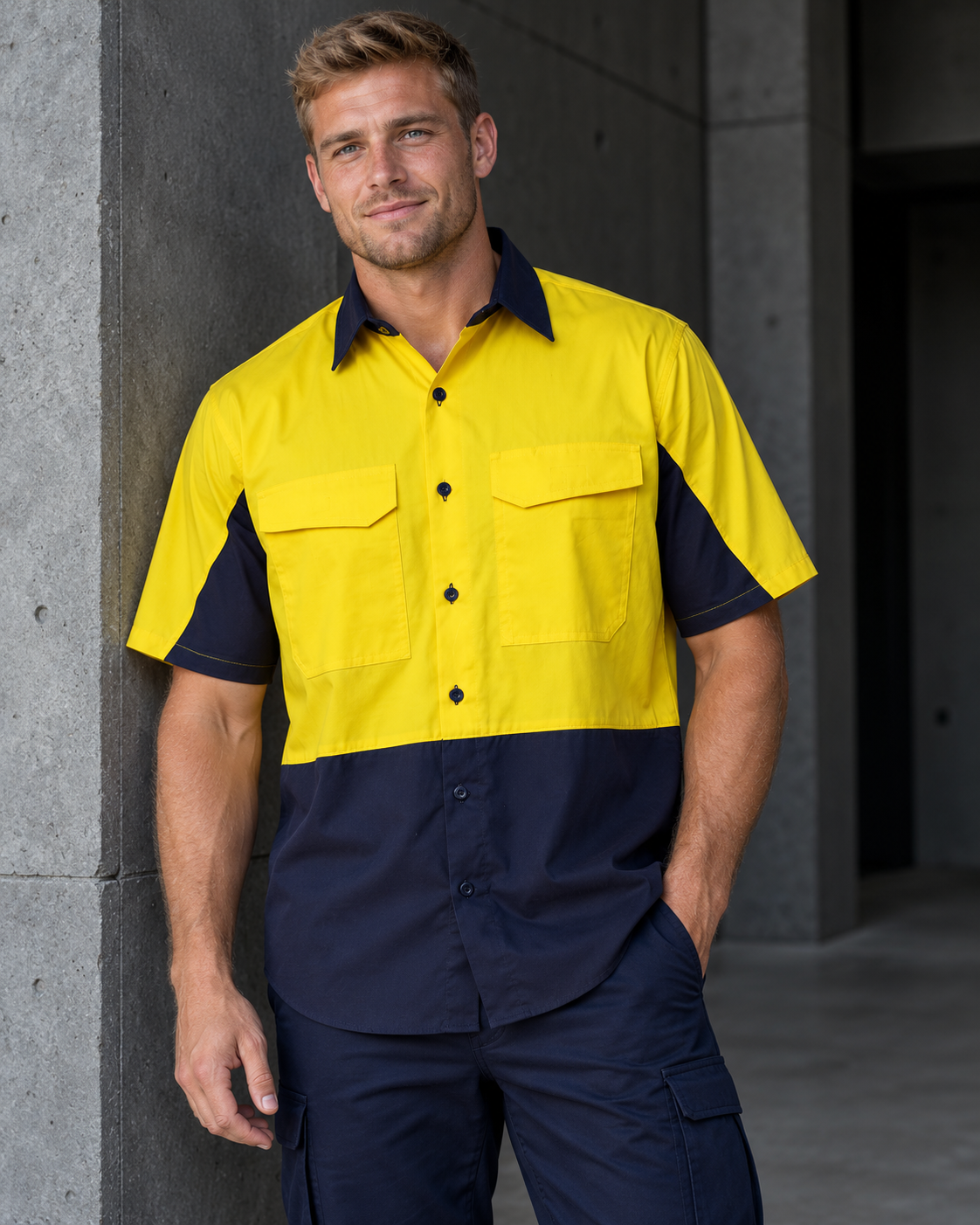 WorkCraft HiVis Vented Ripstop Shirt