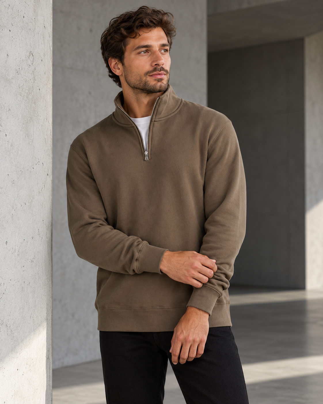 Stencil Half Zip Crew | 5125