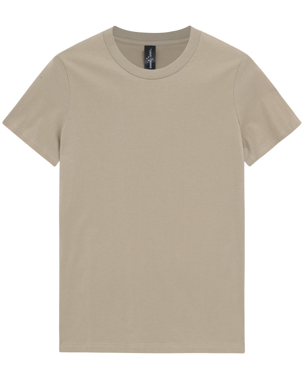 Beige short-sleeved crew neck ladies premium brighton tee with soft smooth fabric ideal for work uniforms and workwear