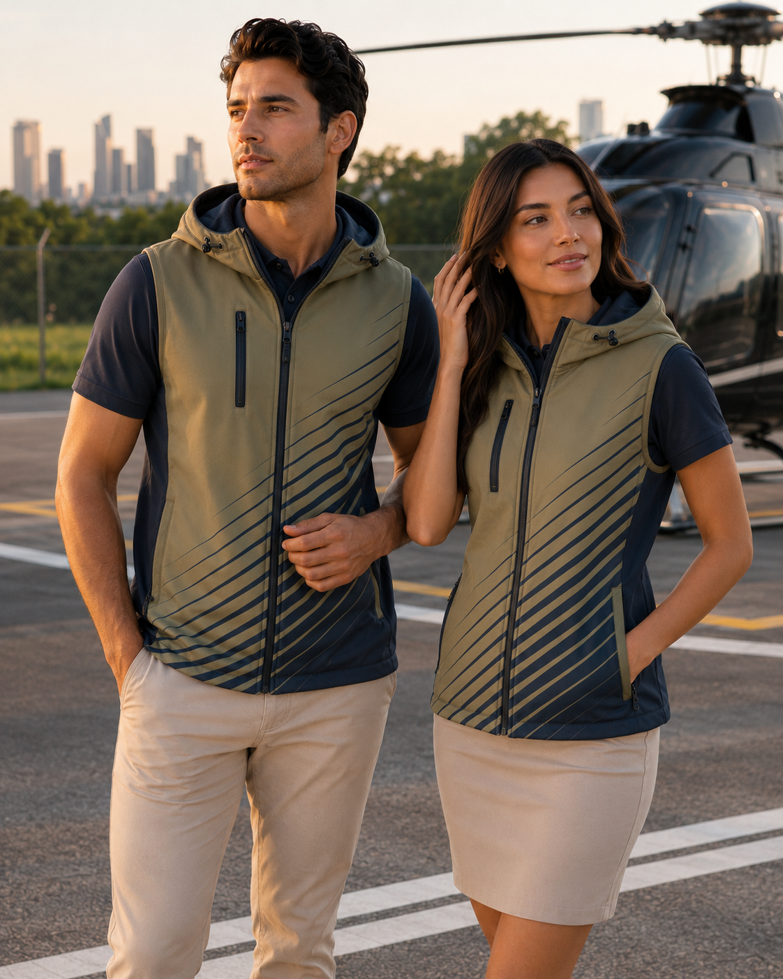 SNDSKN VT-C116 Custom Hooded Softshell Vest