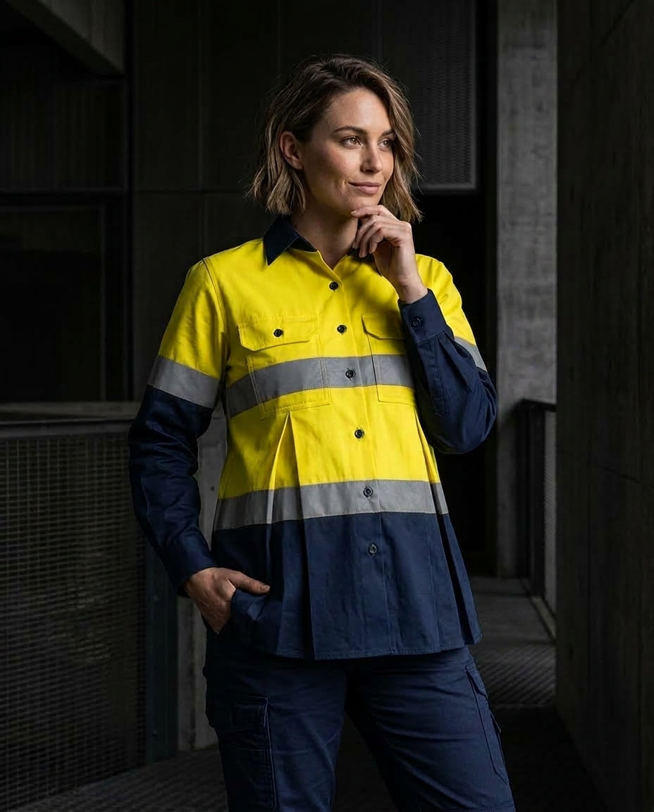 WorkCraft HiVis Maternity Shirt CSR Tape