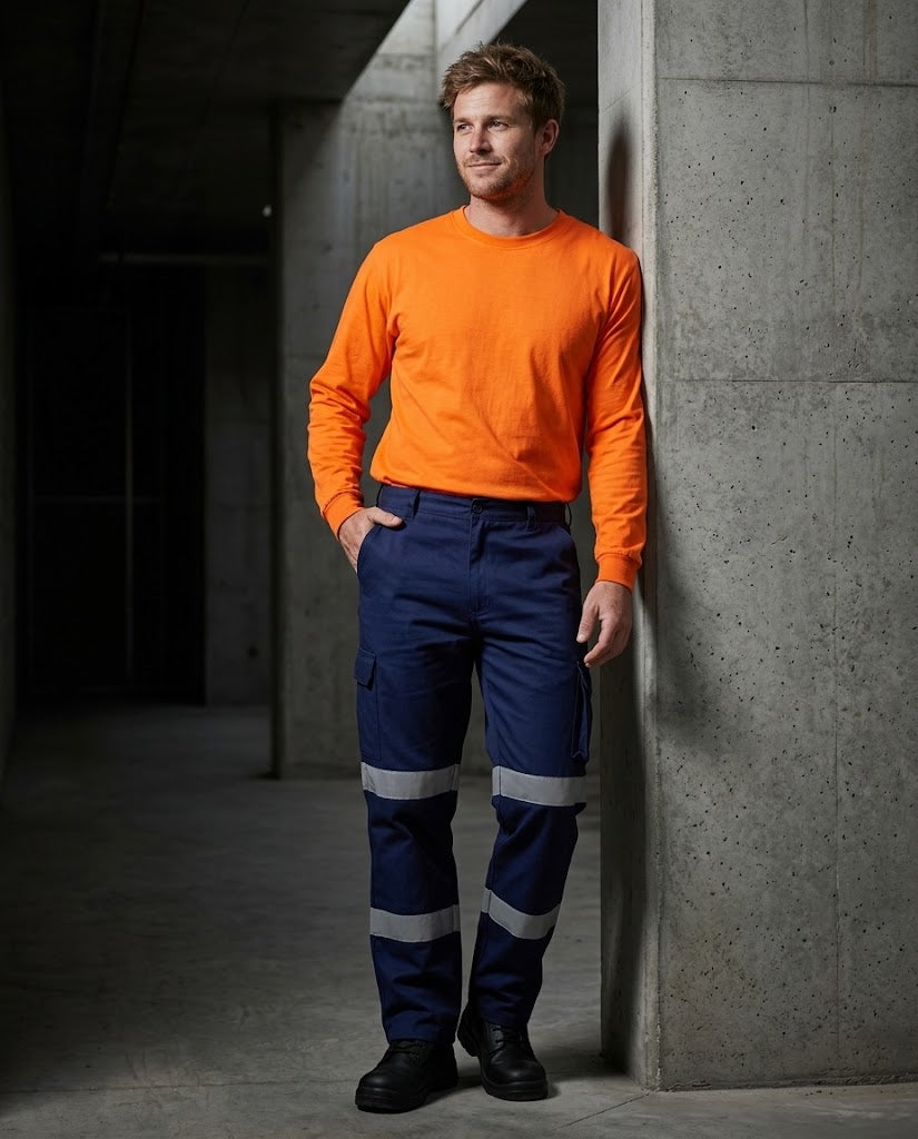 WorkCraft Reflective Cargo Cotton Drill Trouser
