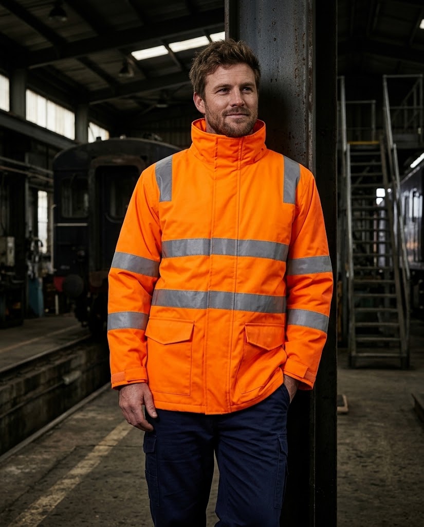 WorkCraft VIC Rail HiVis Reflective Jacket