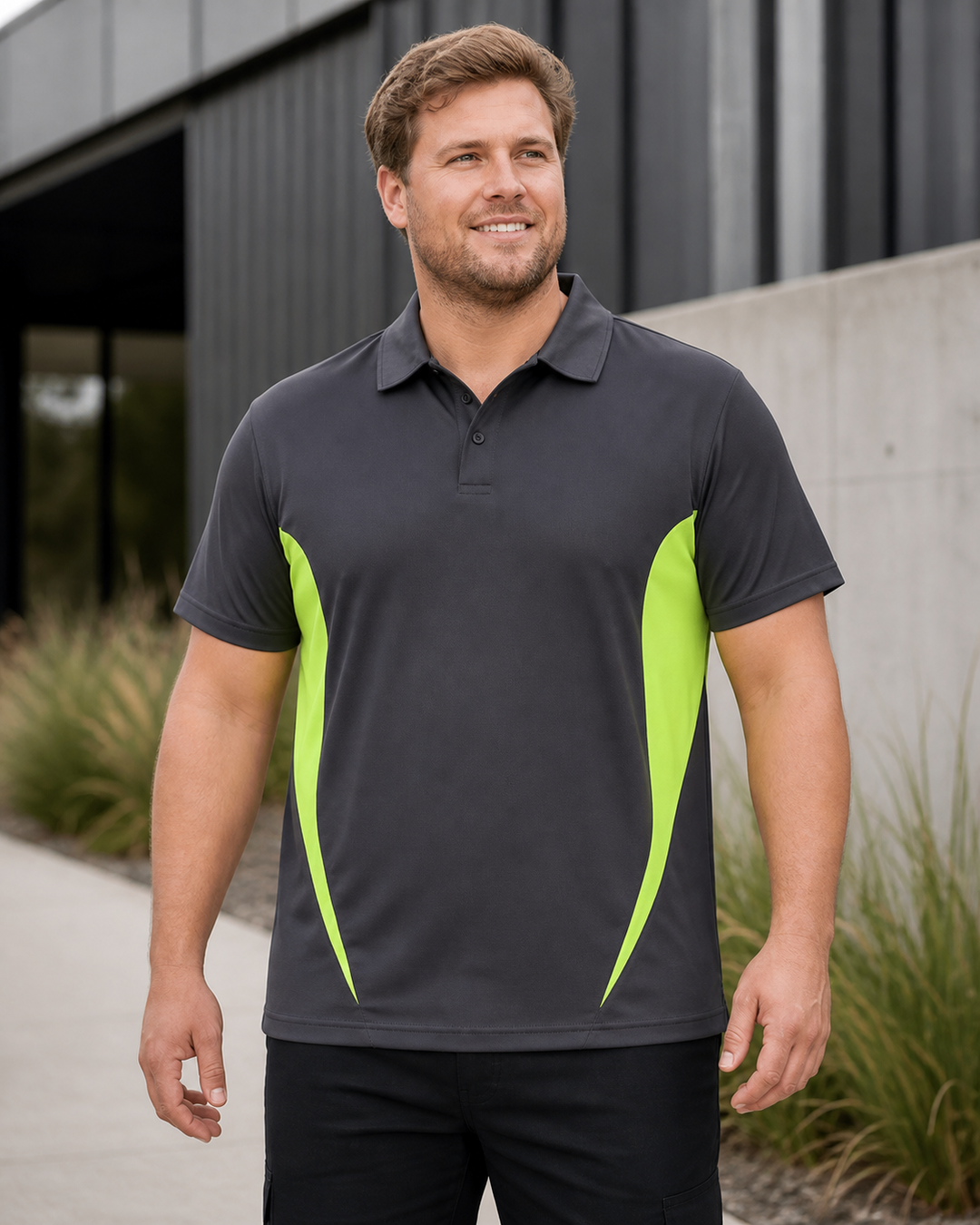 Accelerator Polo Larger Sizes on male model