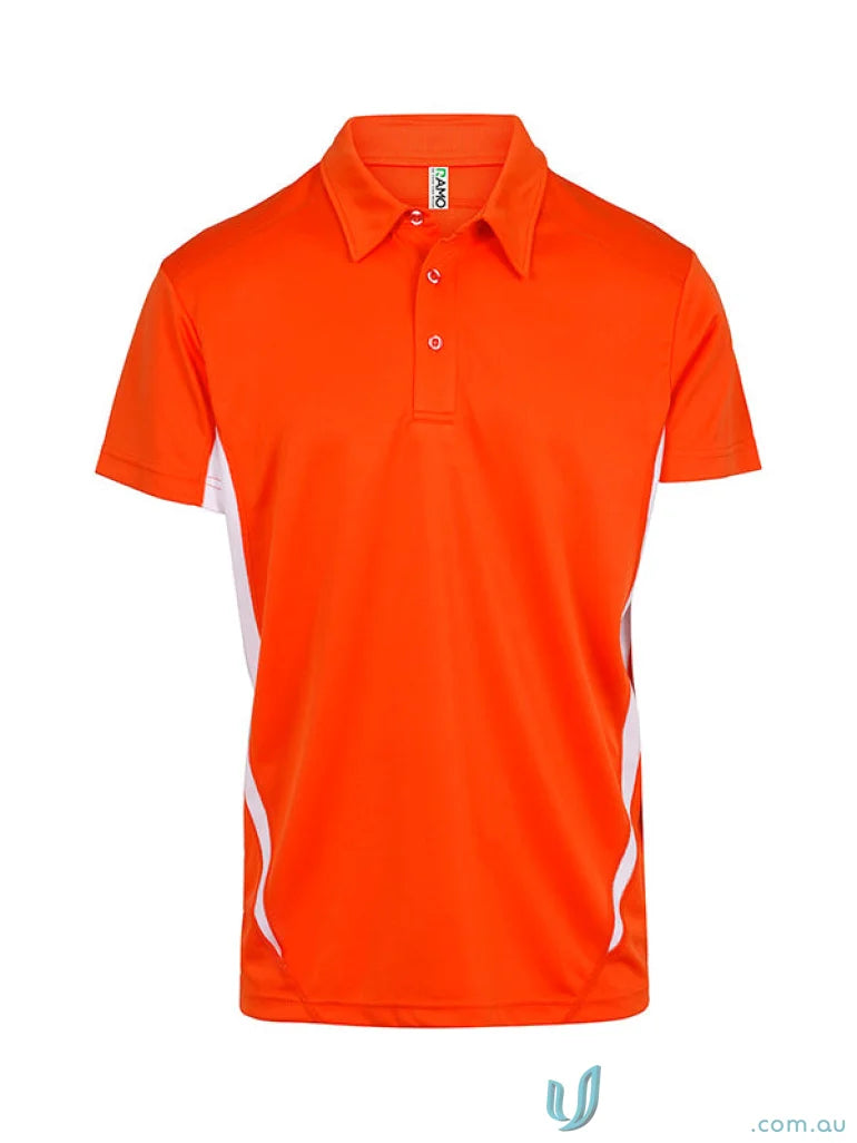 P446HB-1 P446HB Accelerator Polo in Orange/White