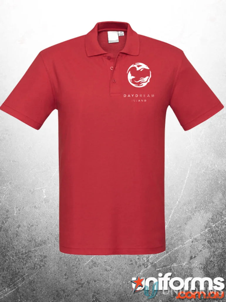 Biz Collection P400MS-DD2 ACTIVITIES Mens (EMB-W) Polo in Red front product image