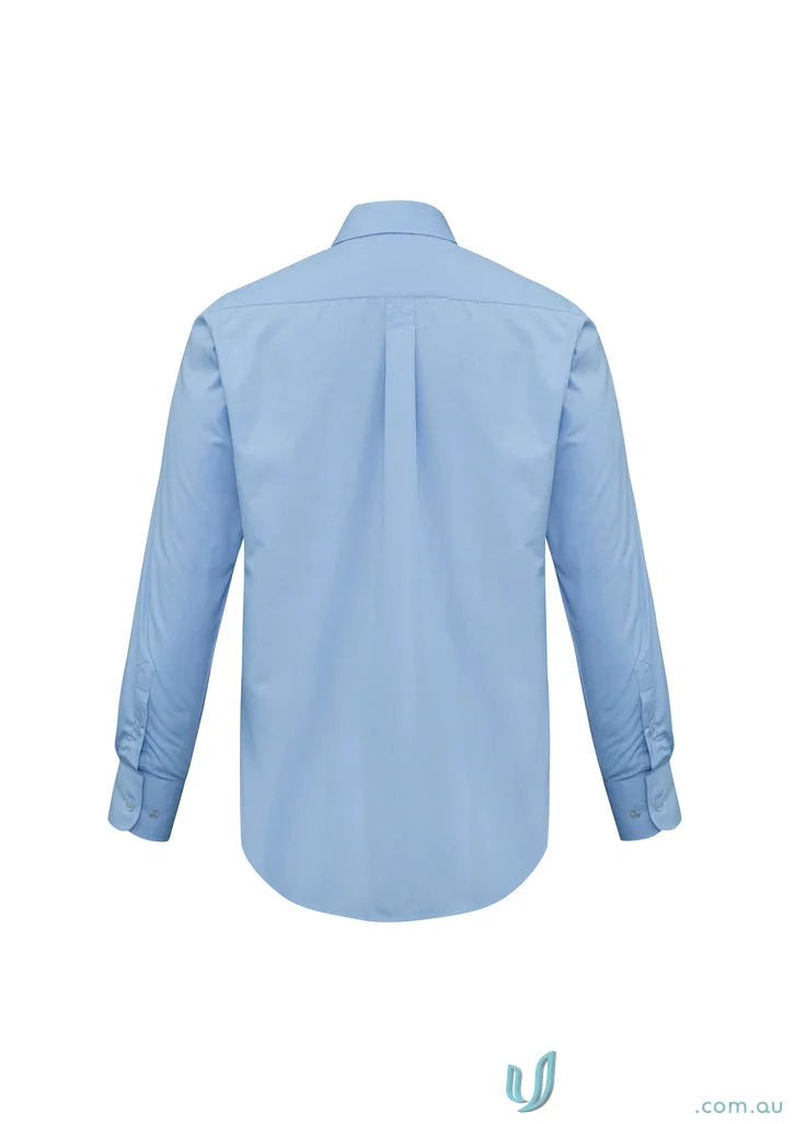 Biz Collection S10510-DD2 ADMIN Mens (EMB-N) L/S Shirt in Light Blue