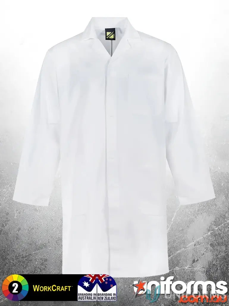 WorkCraft WJ057 Adult Dust Lab Coat in White