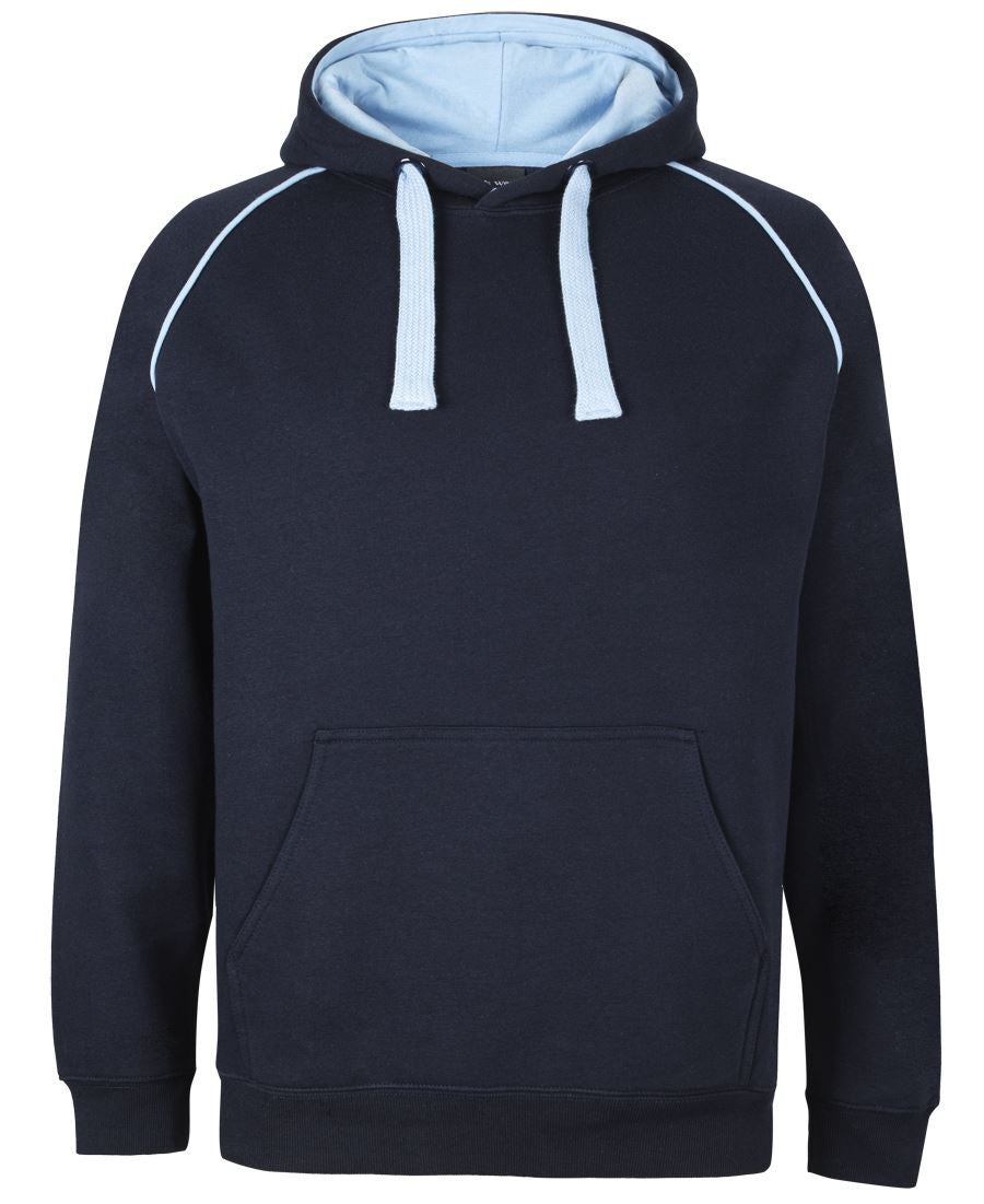 JBs 3CFH Adults Contrast Fleecy Hoodie in Navy/Sky