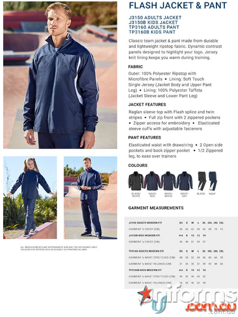 Biz Collection J3150 Adults Flash Track Top