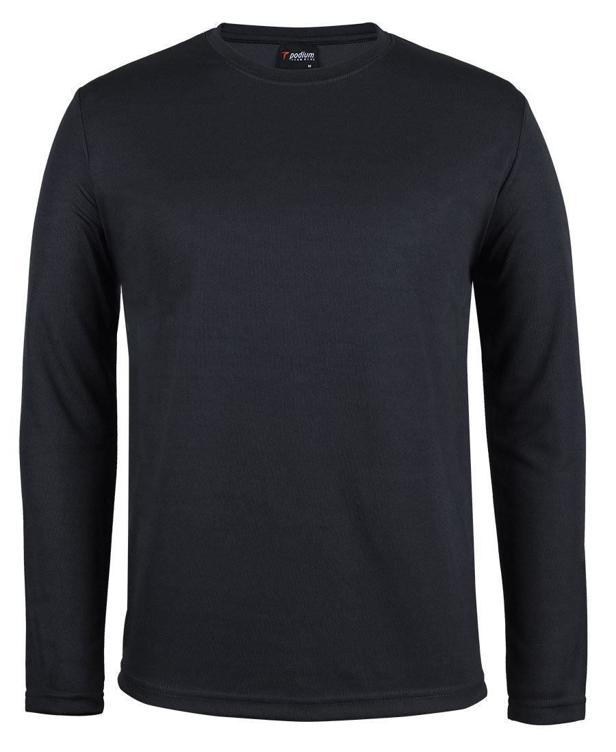 JBs 7PLFT Adults LS Poly Essential Tee in Black