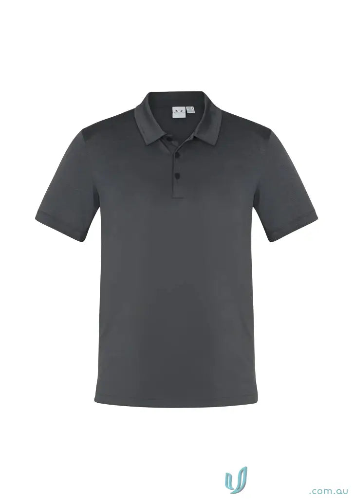 Gray short-sleeved Aero Polo shirt from Biz Collection Aero collection