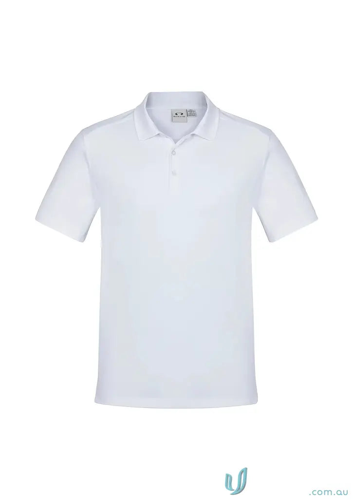 White short-sleeved Aero Polo shirt from Biz Collection Aero collection