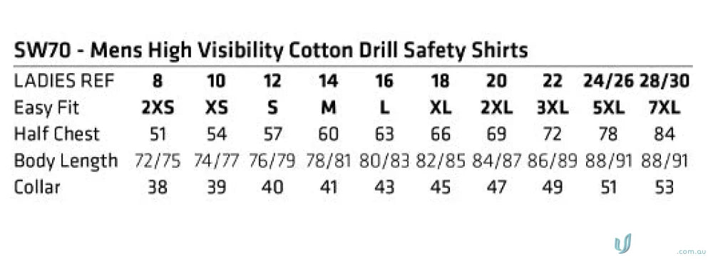 Winning Spirit SW70 AIW Biomotion Light Weight Safety Shirt with Xback Tape