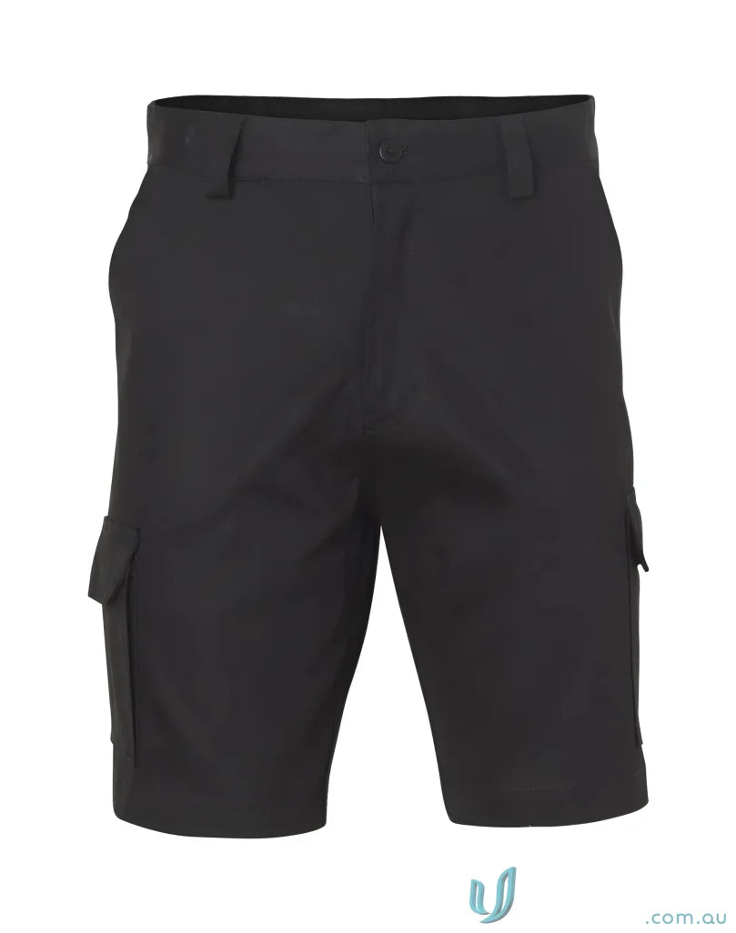 Winning Spirit WP06 AIW Heavy Cotton Drill Cargo Shorts in Black