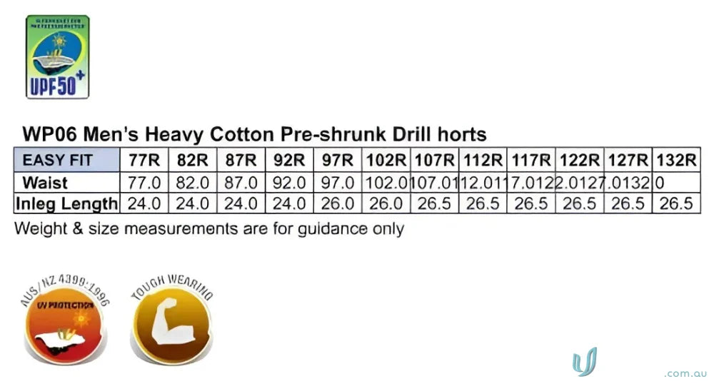 Winning Spirit WP06 AIW Heavy Cotton Drill Cargo Shorts