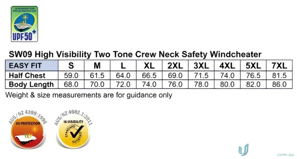 Winning Spirit SW017 AIW HiViz Crew Neck Windcheater